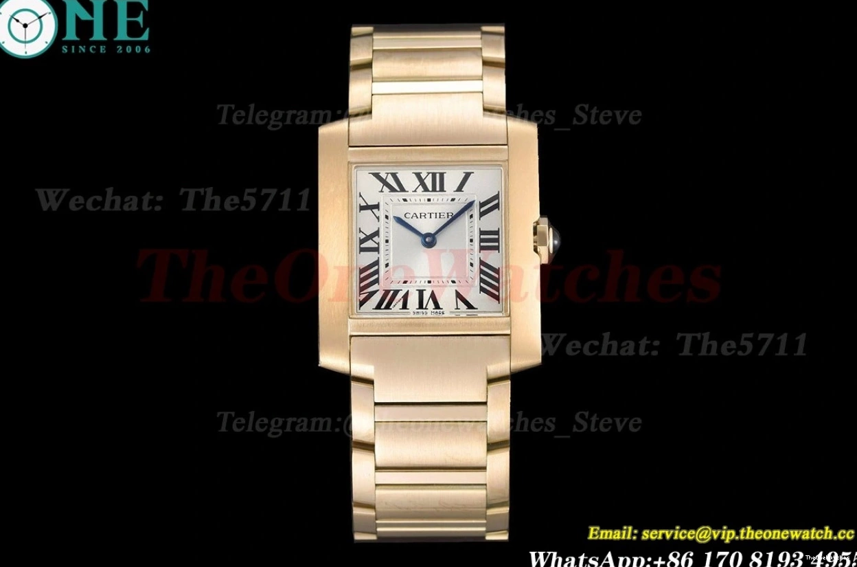 RG Silver Dial Quartz RG 8848F Tank 27mm Française 0418